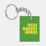 Game Letter Tiles  Acrylic Keychains