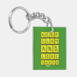 Keep
 Clam
 and 
 love 
 naksh  Acrylic Keychains