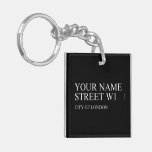 Your Name Street  Acrylic Keychains