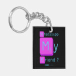 Whatssupp
 My
 Friend ?  Acrylic Keychains
