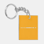 I cu in a relationship with me  Acrylic Keychains