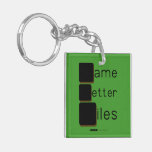 Game
 Letter
 Tiles  Acrylic Keychains