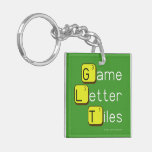 Game Letter Tiles  Acrylic Keychains
