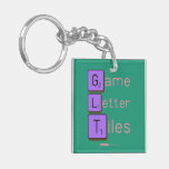 Game
 Letter
 Tiles  Acrylic Keychains