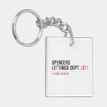 Spencers Lettings Dept.  Acrylic Keychains