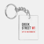Greek Street  Acrylic Keychains