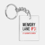 mEMORY LANE  Acrylic Keychains