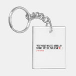 Your Name waleed abdullah Street city of pakistan  Acrylic Keychains