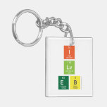 I
 Lv
 EB  Acrylic Keychains