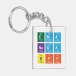 ema
 nada
 bff  Acrylic Keychains