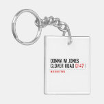 Donna M Jones Clover Road  Acrylic Keychains