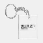 andesite drive  Acrylic Keychains