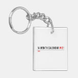14 month calendar  Acrylic Keychains