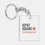 Depot Square  Acrylic Keychains