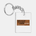 Geniet elke dag van een ander         dagmenu  Acrylic Keychains