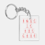 Shout
 It
 Out
 Loud  Acrylic Keychains
