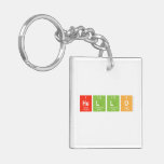 Hello  Acrylic Keychains