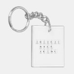 Periodic Table Writer  Acrylic Keychains