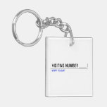 Visiting Number ____  Acrylic Keychains