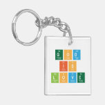 God
 is
 love  Acrylic Keychains