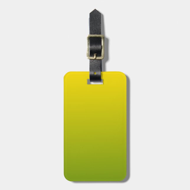 Acrylic Luggage Tag Yellow and  Green Gradient (Front Vertical)