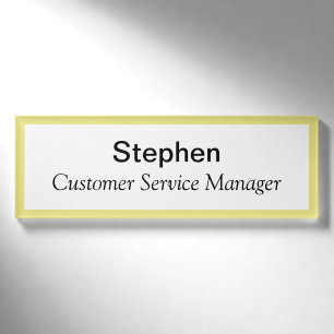 Acrylic Magnetic Name Tag Professional Title Badge