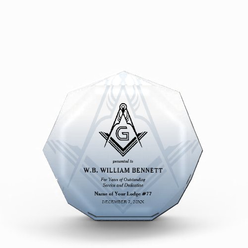 Acrylic Masonic Awards  Freemason Plaques