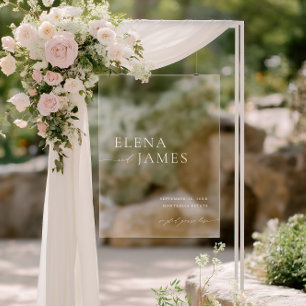 Acrylic Modern Minimal Wedding Welcome Sign
