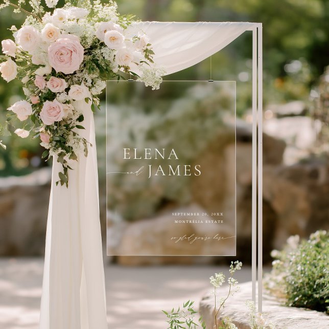 Acrylic Modern Minimal Wedding Welcome Sign (Acrylic Modern Minimal Wedding Welcome Sign)
