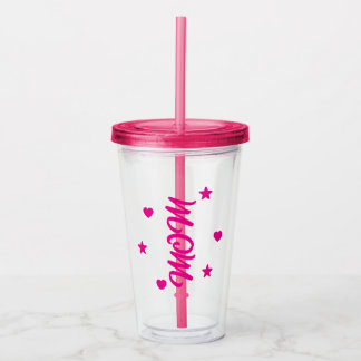 Acrylic Mom Vaso for Mother's Day Tumbler