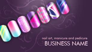 acrylic nail business cards templates zazzle