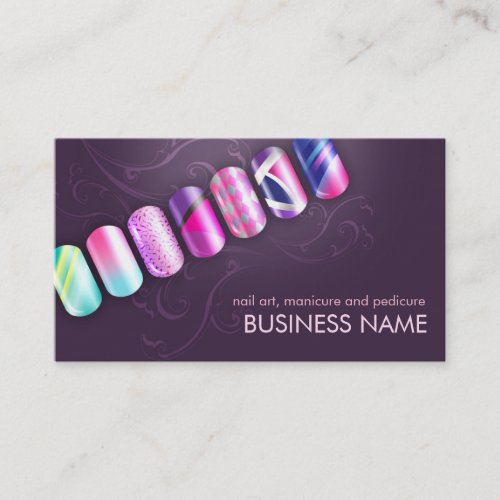 Acrylic Nail Art Business Card Template