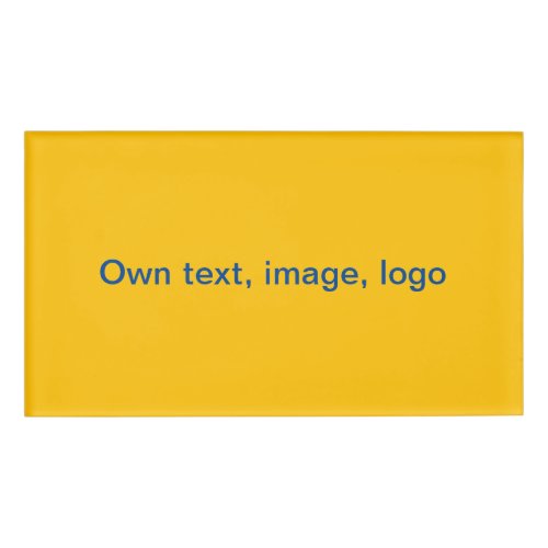 Acrylic Name Tag Rectangle Large uni Yellow