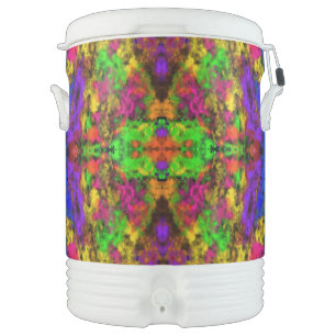 Acrylic Neon Colors Paint Splatter Splash Abstract Beverage Cooler