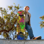 Acrylic Neon Colors Paint Splatter Splash Abstract Skateboard
