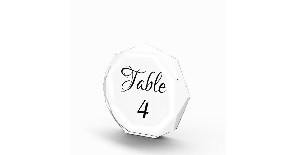 Acrylic Octagon Table Number Plaque Zazzle