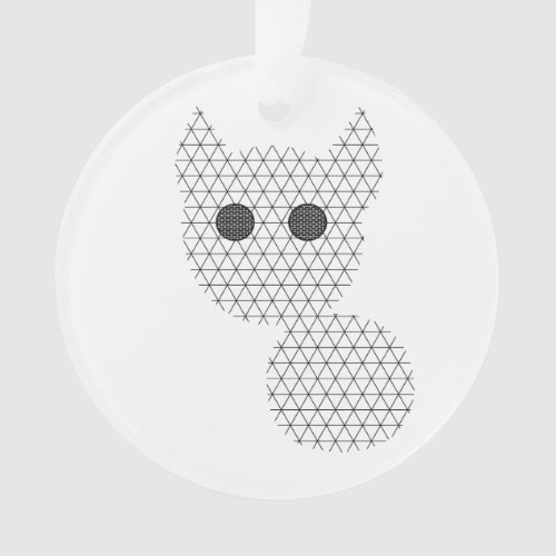 Acrylic Ornament cat geometric design