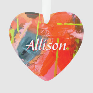 Acrylic Ornament with original abstract art