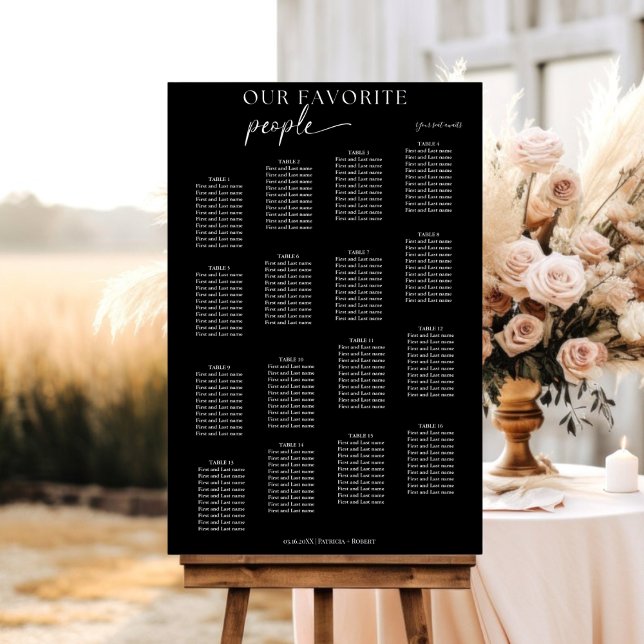 Acrylic Our Favorite People Wedding Seating Chart (Creator Uploaded)