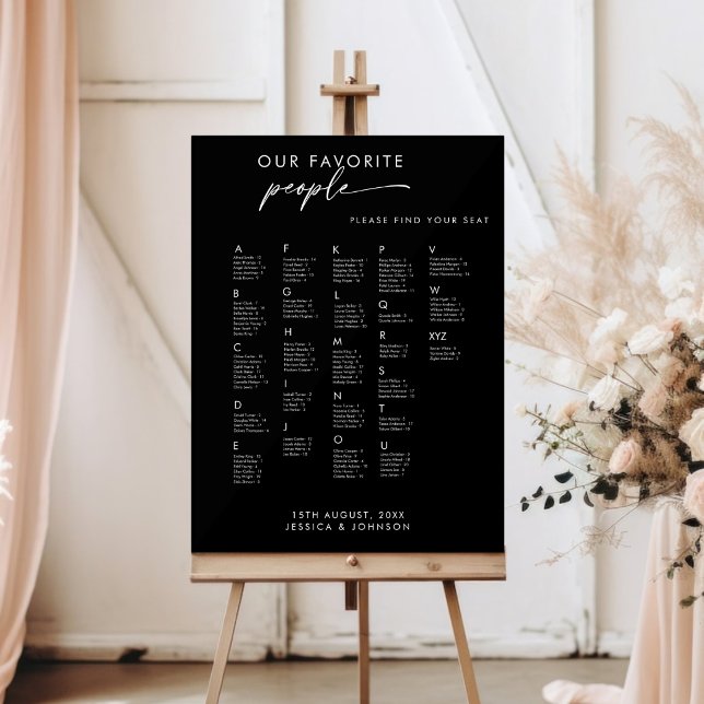 Acrylic Our Favorite People Wedding Seating Chart (Creator Uploaded)