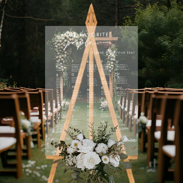 Acrylic Our Favorite People Wedding Seating Chart (Creator Uploaded)
