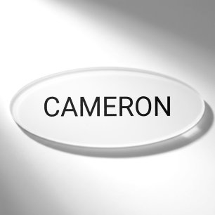 Acrylic Oval Shape Name Tag Magnetic Professional
