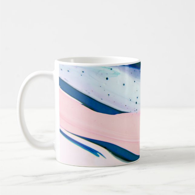 acrylic, paint, abstract. Closeup of the painting. Coffee Mug (Left)