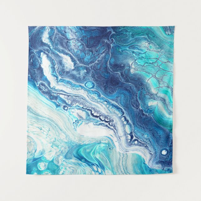 Acrylic paint, abstract color tones tapestry (Front)