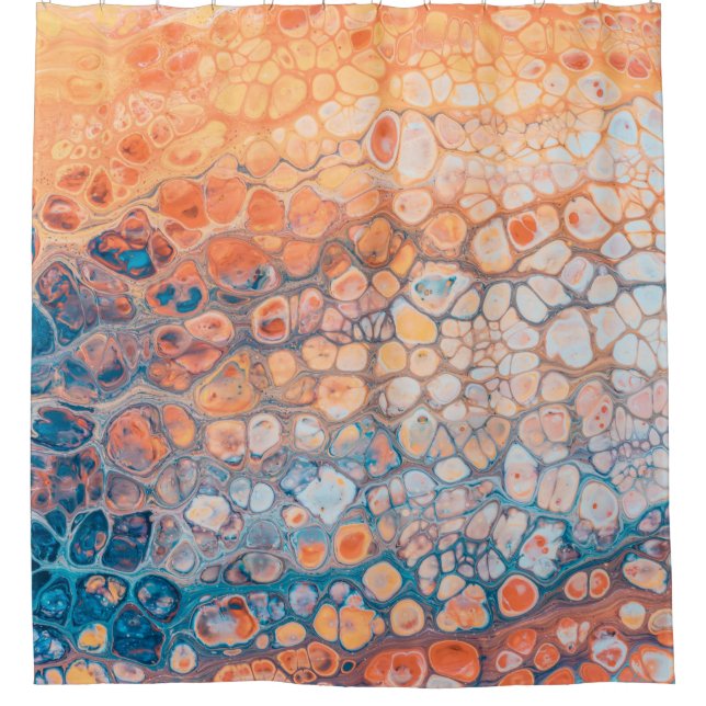 Acrylic paint shower curtain (Front)