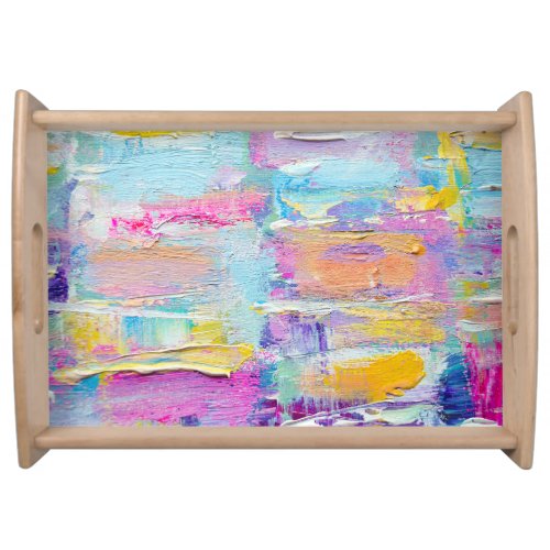 Acrylic Painting Art Background Texture Serving Tray