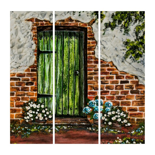 Acrylic painting by Sian Butler  Triptych (Front)