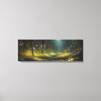 Acrylic painting of Fireflies light up a mystical Canvas Print