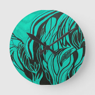 Acrylic Painting Round Clock