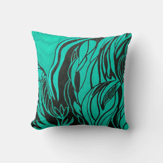 Acrylic painting throw pillow